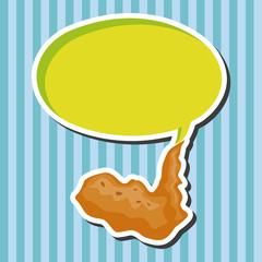 Fried foods theme chicken elements