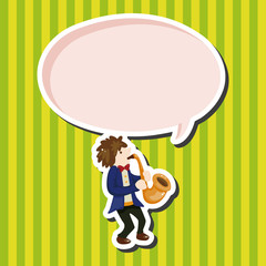character musician saxophone  theme elements
