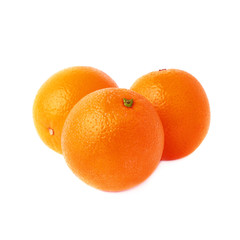 Pile of multiple ripe oranges, isolated over the white