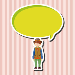 boy man cartoon theme elements