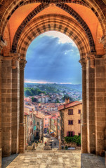 View of Le Puy-en-Velay from the Cathedral - France