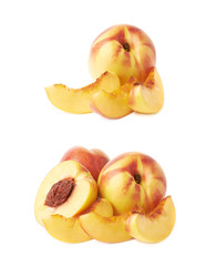 Ripe nectarine fruit isolated