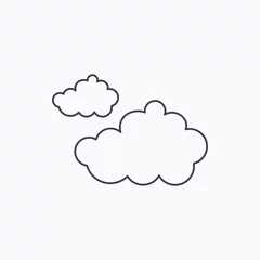 Foto op Aluminium Cloudy icon. Overcast weather sign. © tanyastock