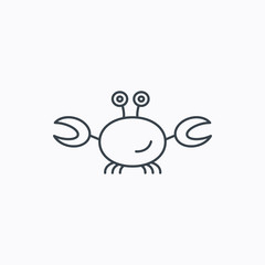 Crab icon. Cancer shellfish sign.