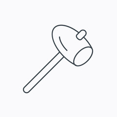 Hammer icon. Repair or fix sign.