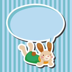 rabbit theme element vector,eps