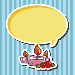 Valentine's Day candle theme elements