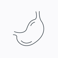 Stomach icon. Gastroscopy health sign.