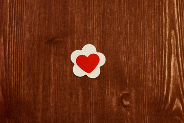 Fototapeta premium heart on a wood texture