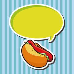 Fried foods theme hot dog elements