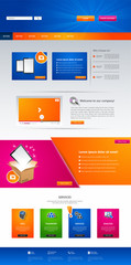 Colorful Website Template Design Vector