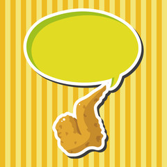 Fried foods theme chicken elements