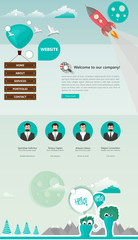 Creative Website Template Design Vector Illustration.