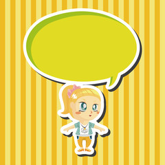 lady girl cartoon theme elements
