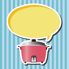 Home appliances theme rice cooker elements