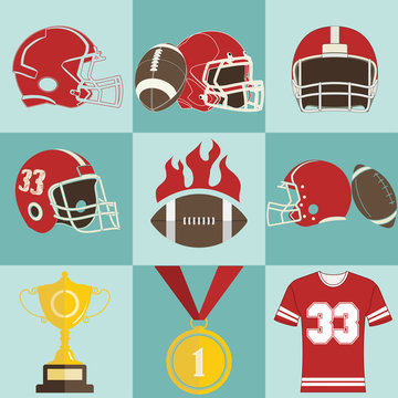 Football game icons 