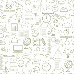 Education seamless background - vector