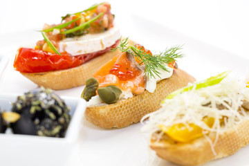 Spanish sandwiches seafood to wine and cheese vegetables