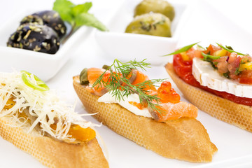 Spanish sandwiches seafood to wine and cheese vegetables