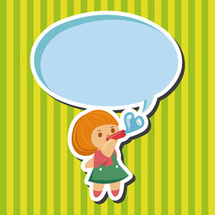 little kid with heart theme elements