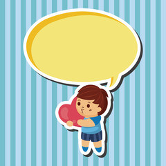 little kid with heart theme elements