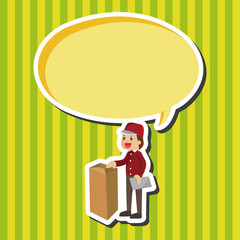 deliveryman theme elements vector,eps