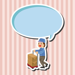 deliveryman theme elements vector,eps