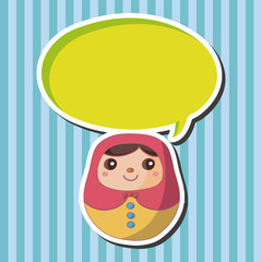 Matryoshka , Russian traditional wooden doll, theme elements