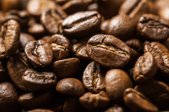 Coffee beans background © zadorozhna