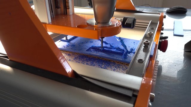 Milling cnc machine made workpieces of plastic