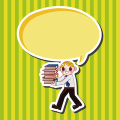 Office worker theme elements