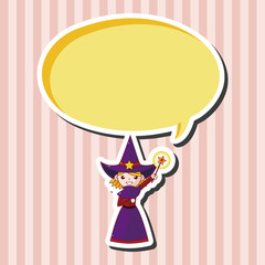 witch cartoon theme elements