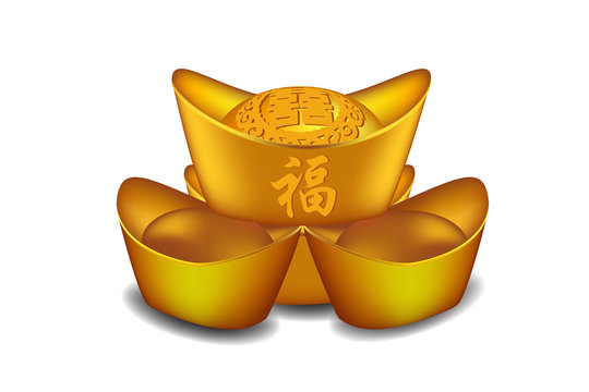 Chinese Gold Vector Image