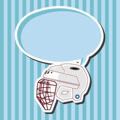 hockey equipment theme elements