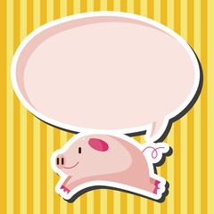 animal pig cartoon theme elements