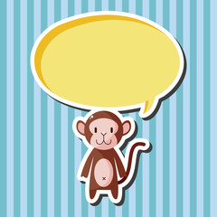 animal monkey cartoon theme elements