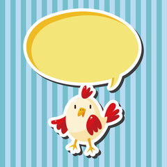 animal cock cartoon theme elements