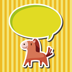 animal horse cartoon theme elements