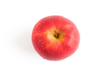 top view red apple