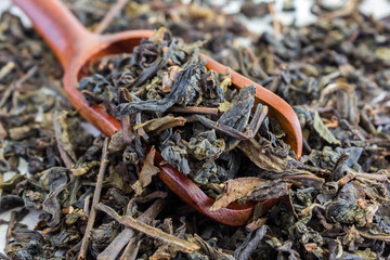 dried tea leaves