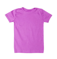 Children's wear - pink shirt isolated on the white background