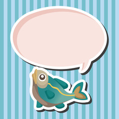 fish cartoon theme elements