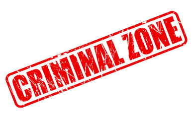 Criminal zone red stamp text