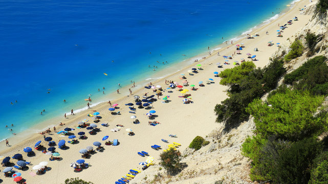 Egremni beach at Lefkada, Ionion sea, Greece