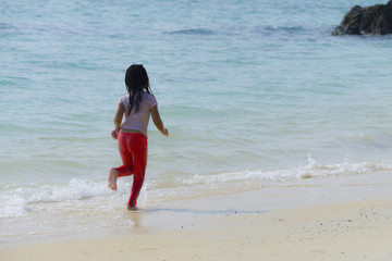 Little girl on the beach