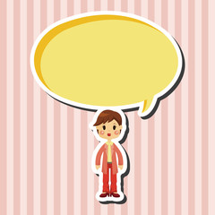 lady woman cartoon theme elements