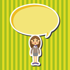 lady woman cartoon theme elements