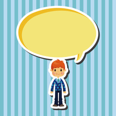 boy man cartoon theme elements