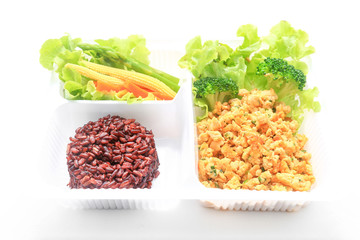 Salmon Scrambled egg, clean menu and good for your health.