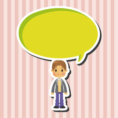 boy man cartoon theme elements
